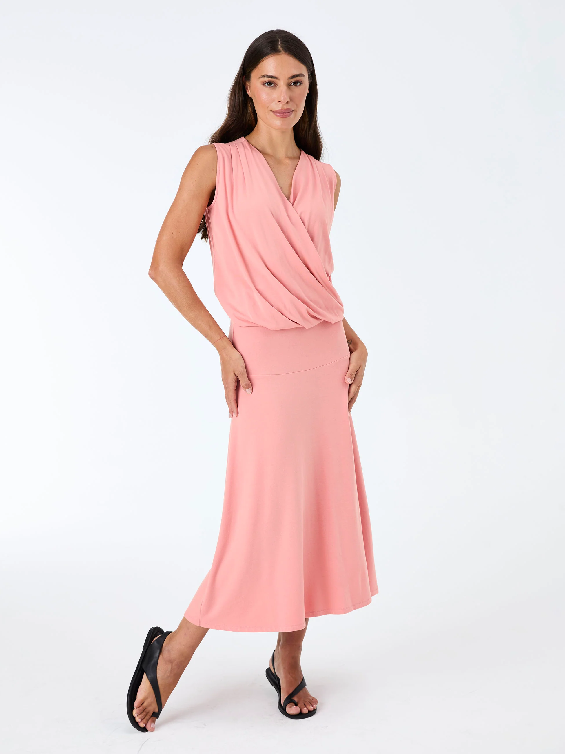 Athena Drape Top - Apricot - Image 3