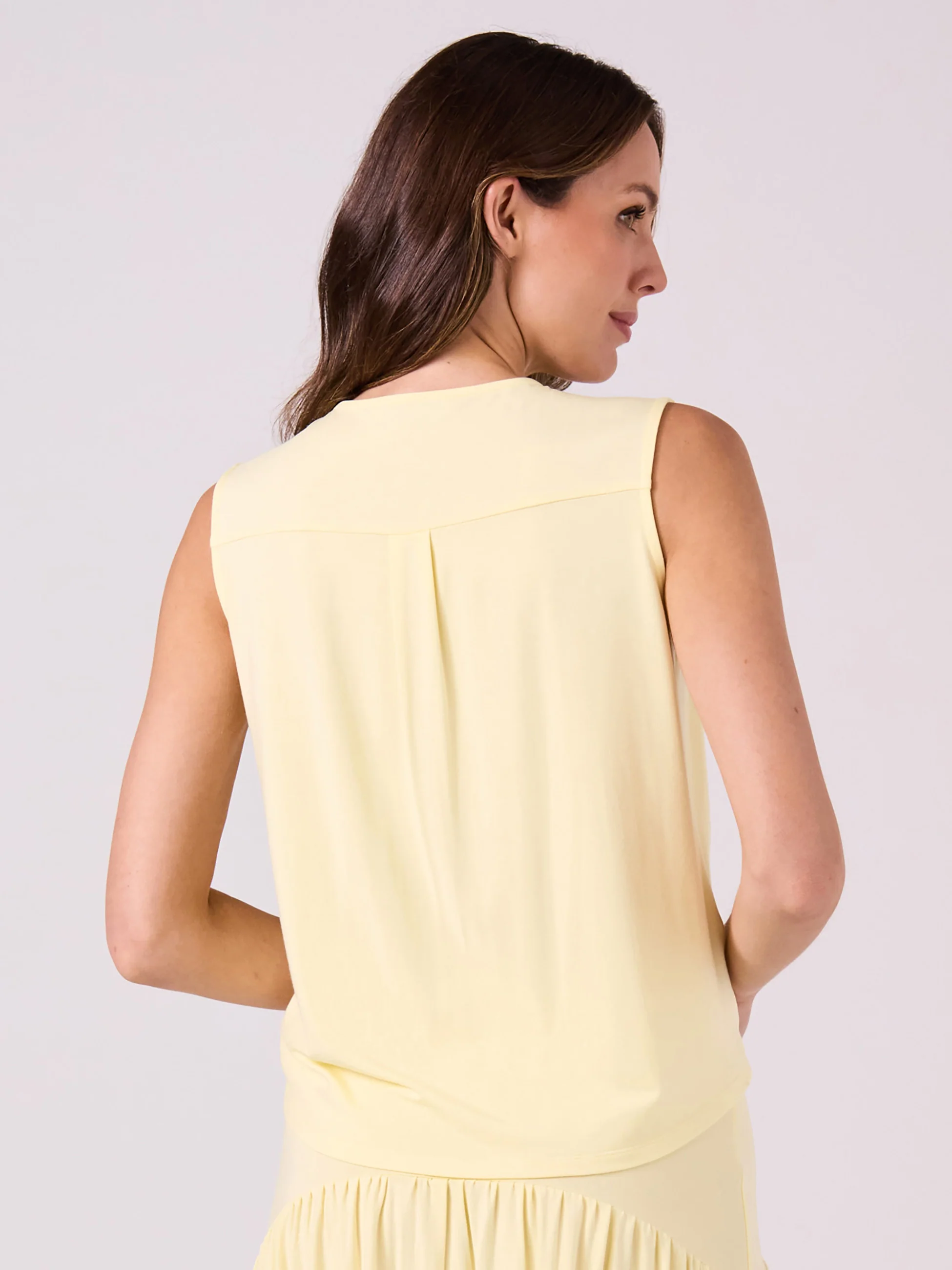 Athena Drape Top - Pastel Yellow - Image 6