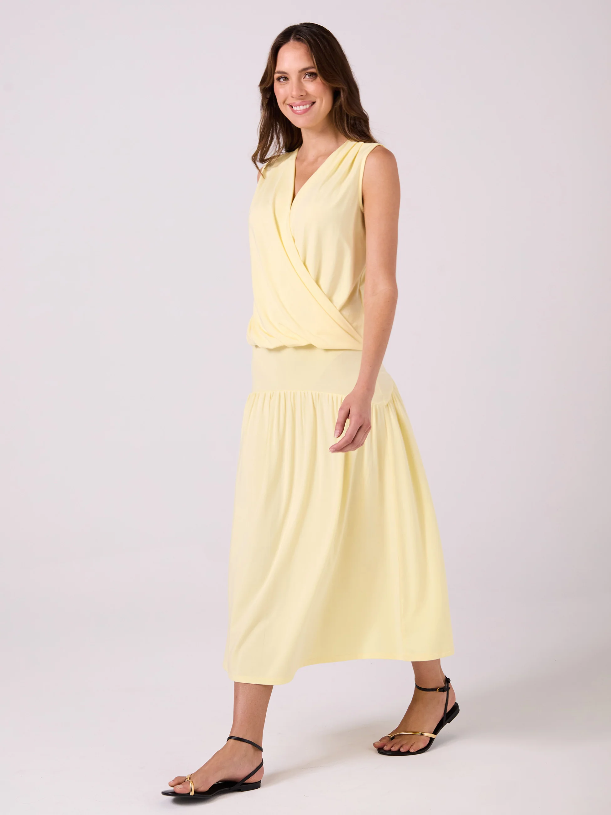 Athena Drape Top - Pastel Yellow - Image 7
