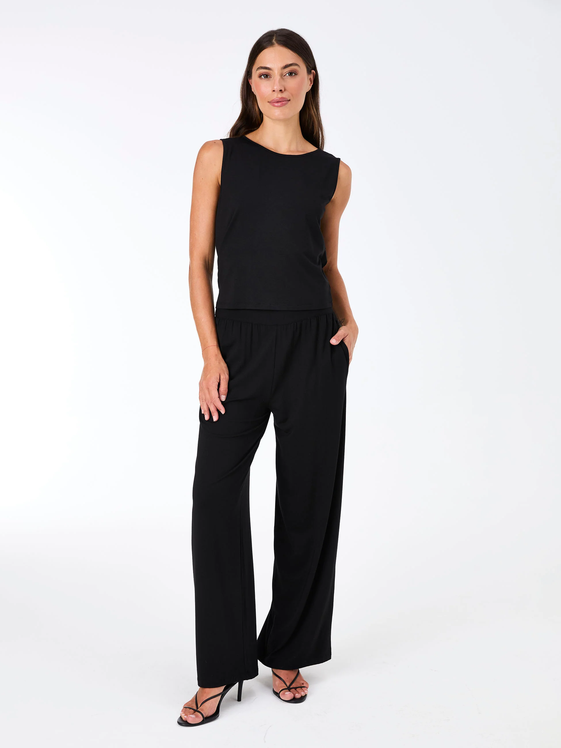 Cowl Back Top - Black - Image 5