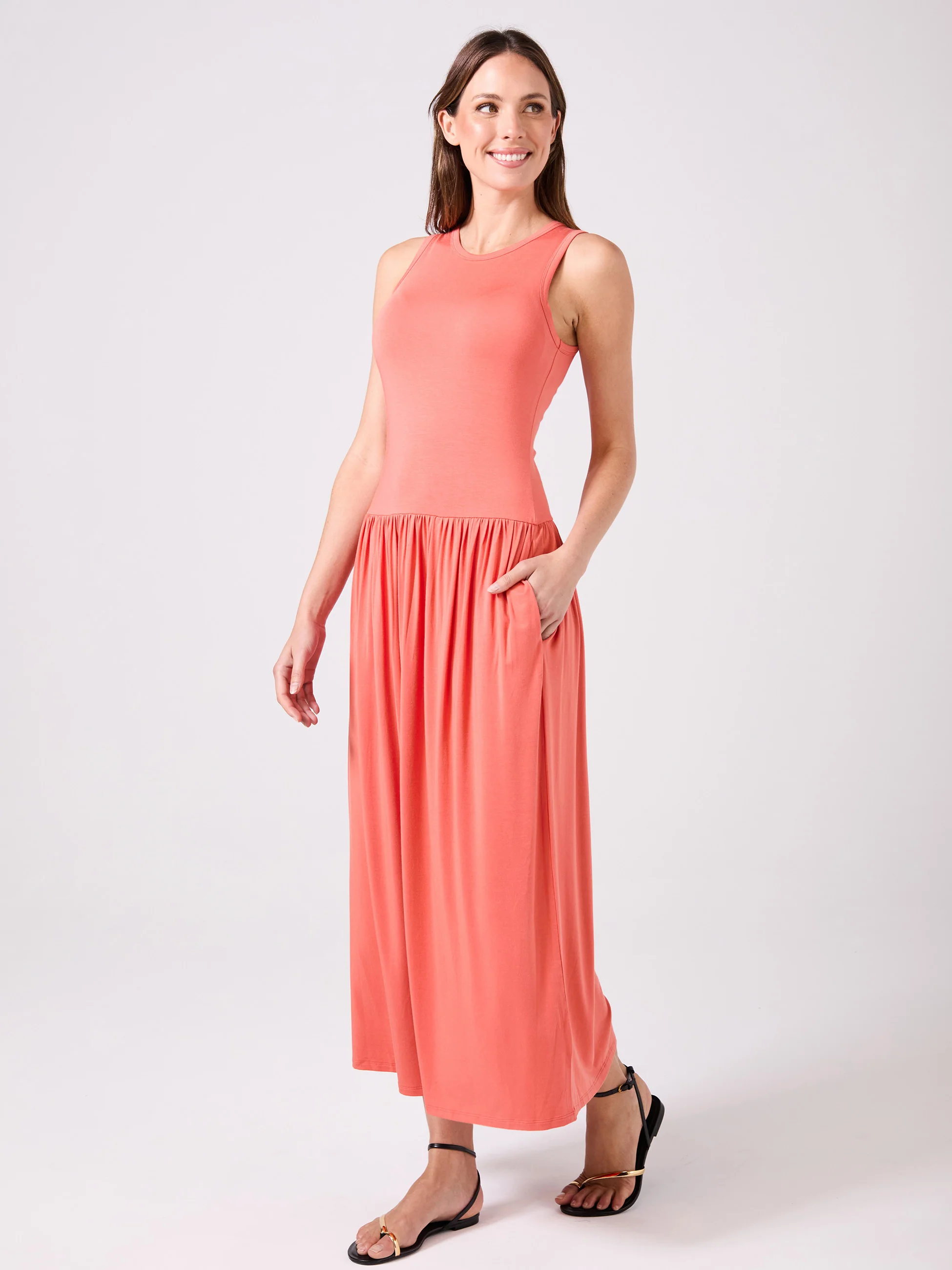 Essential Maxi Dress - Burnt Sienna - Image 3