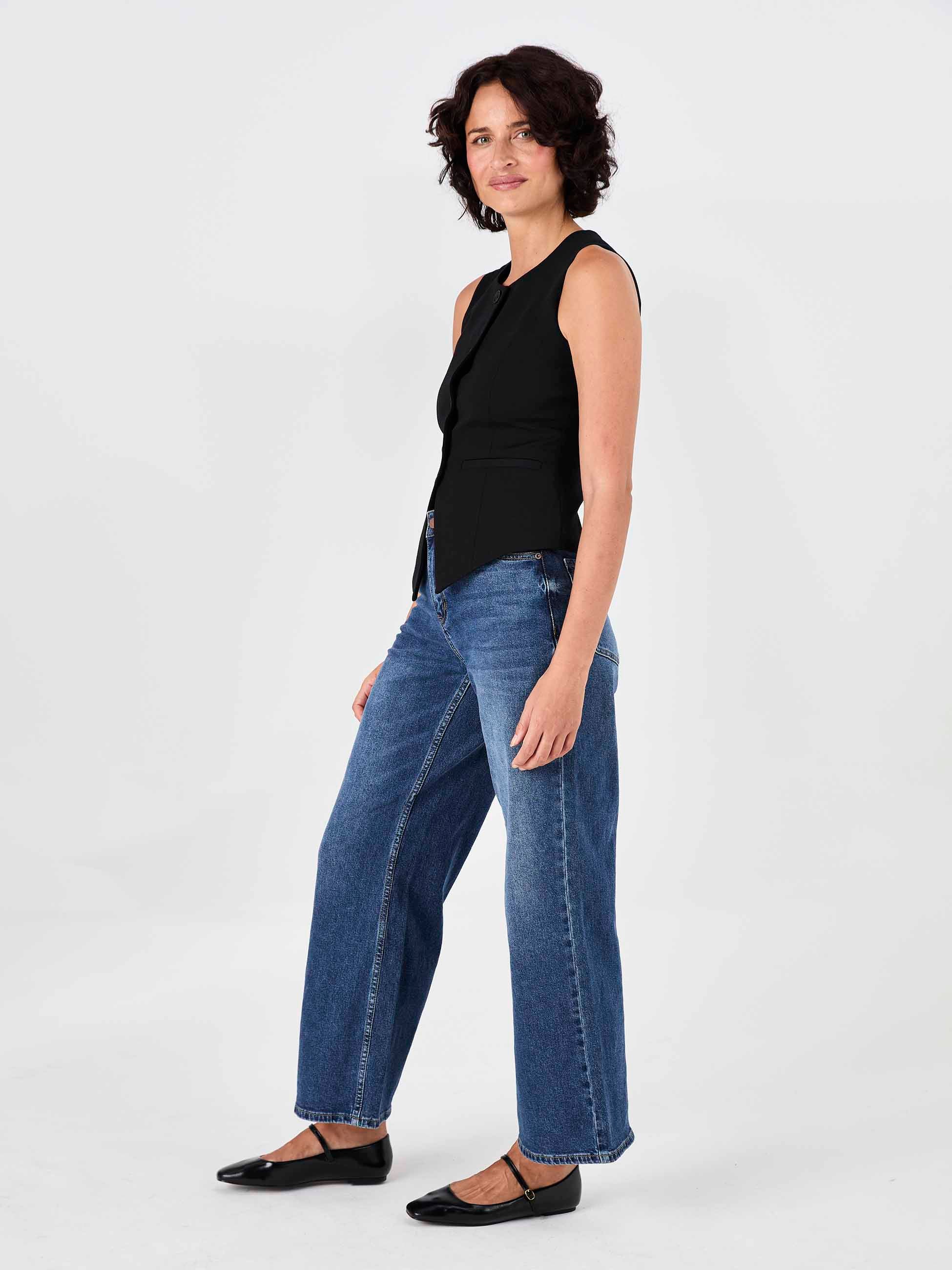 Fitted Waistcoat - Black - Image 2