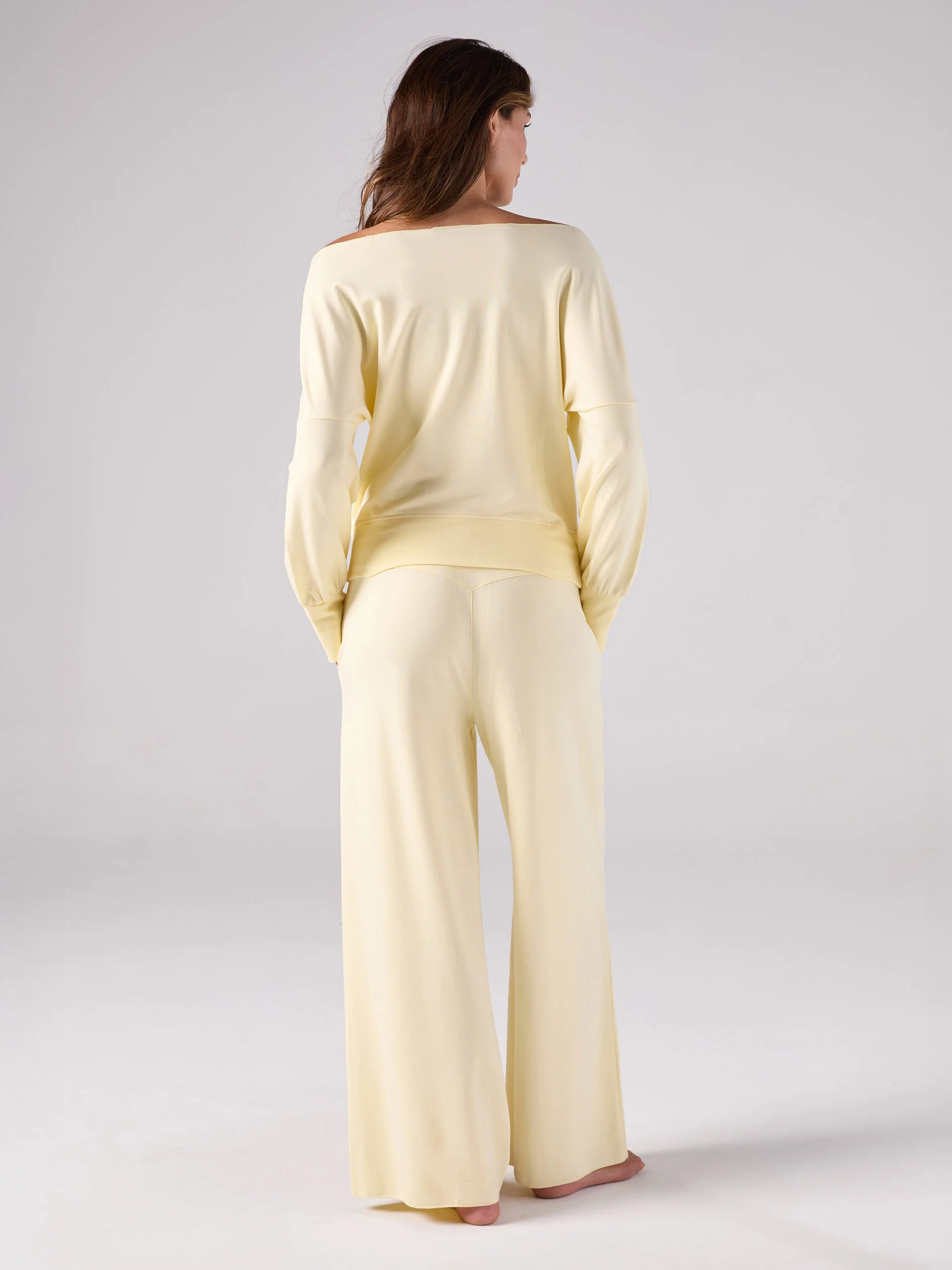 French Terry Yin Sweat Pant - Pastel Yellow - Image 4