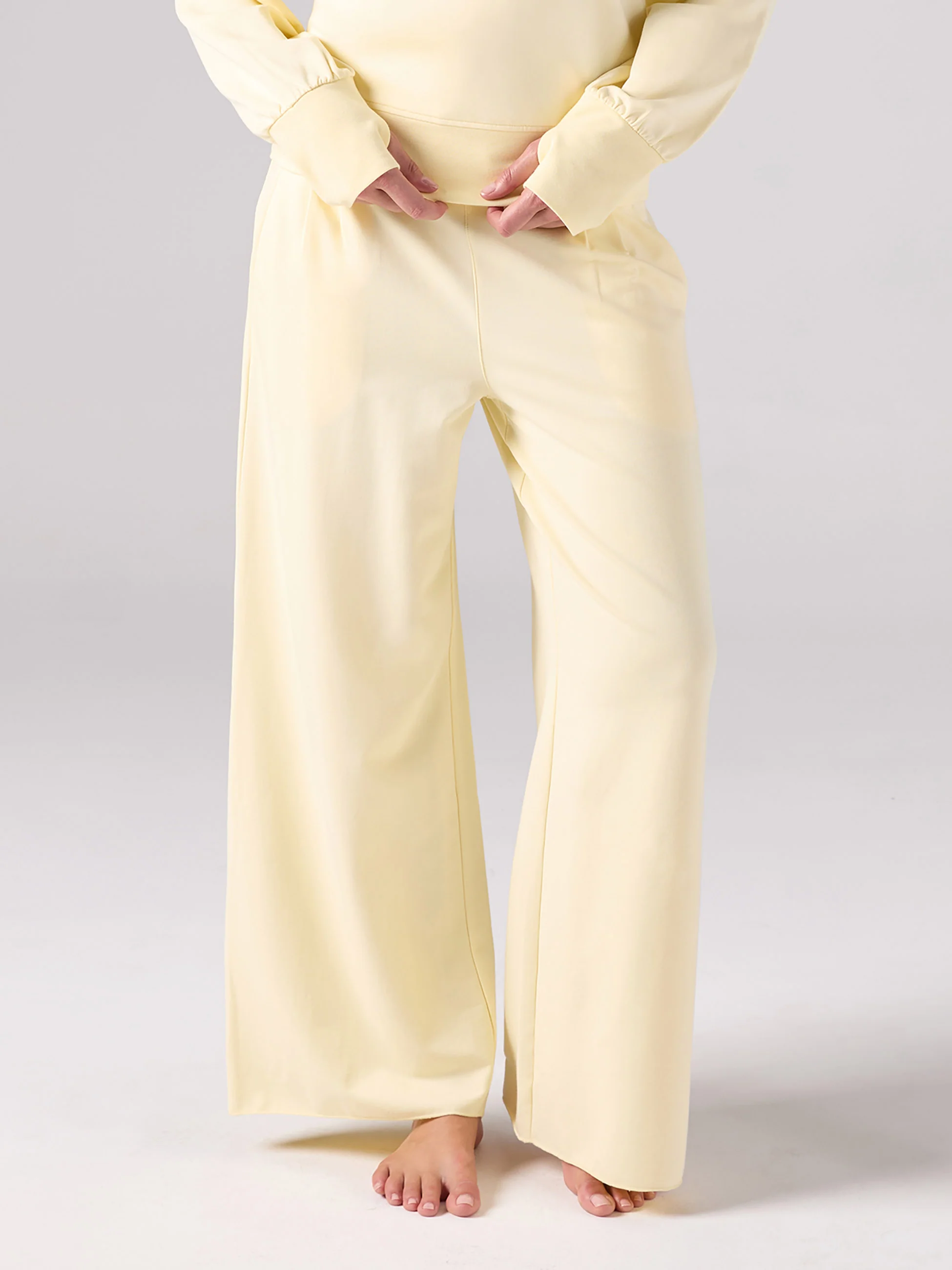French Terry Yin Sweat Pant - Pastel Yellow - Image 5