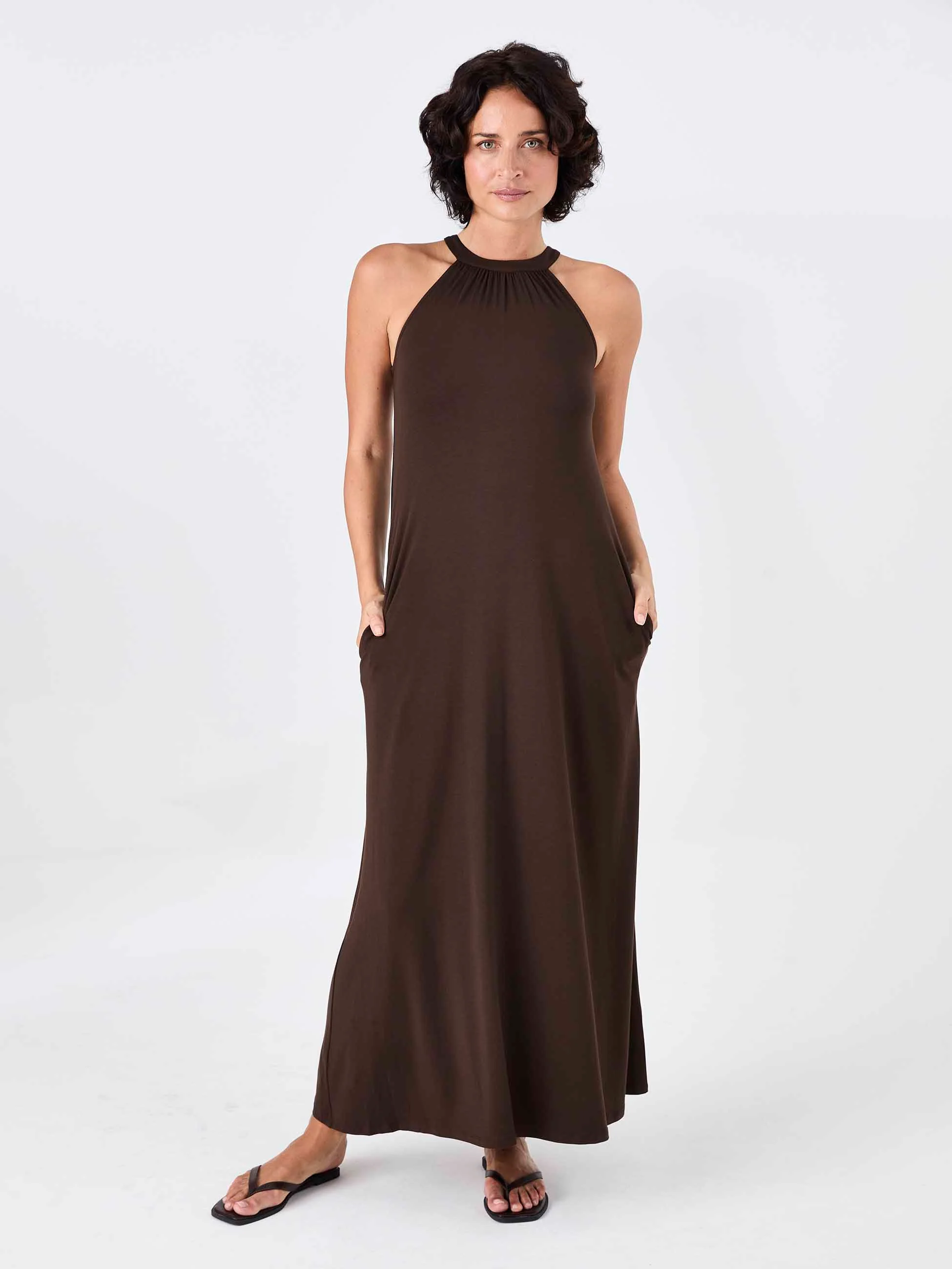 Isabelle Dress - Coffee Bean