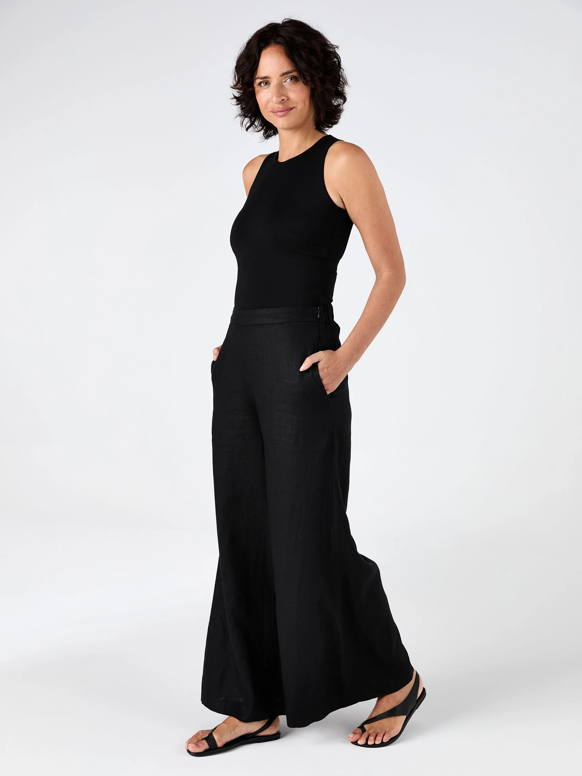 Laurel Linen Pant - Black - Image 2