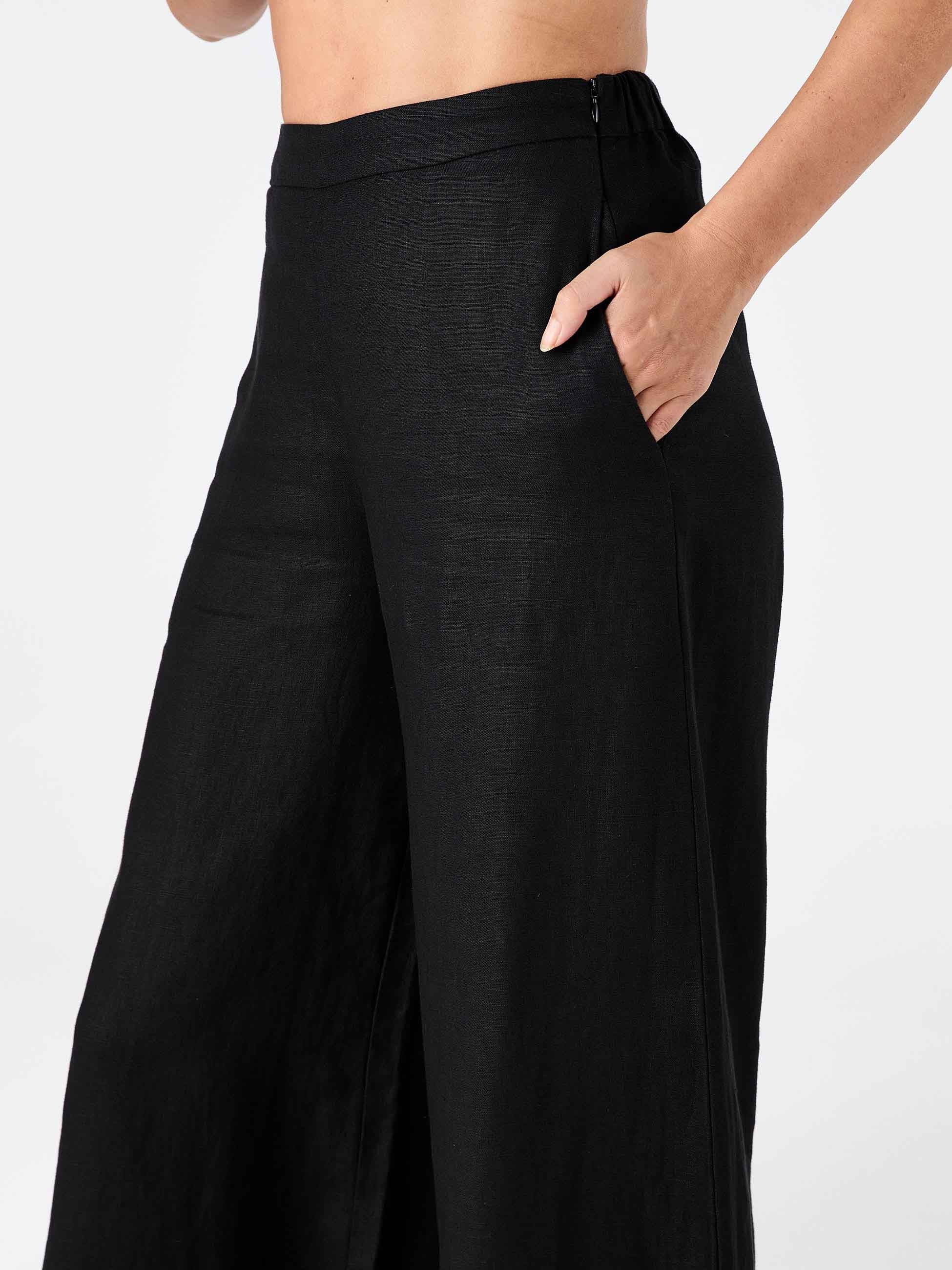 Laurel Linen Pant - Black - Image 5