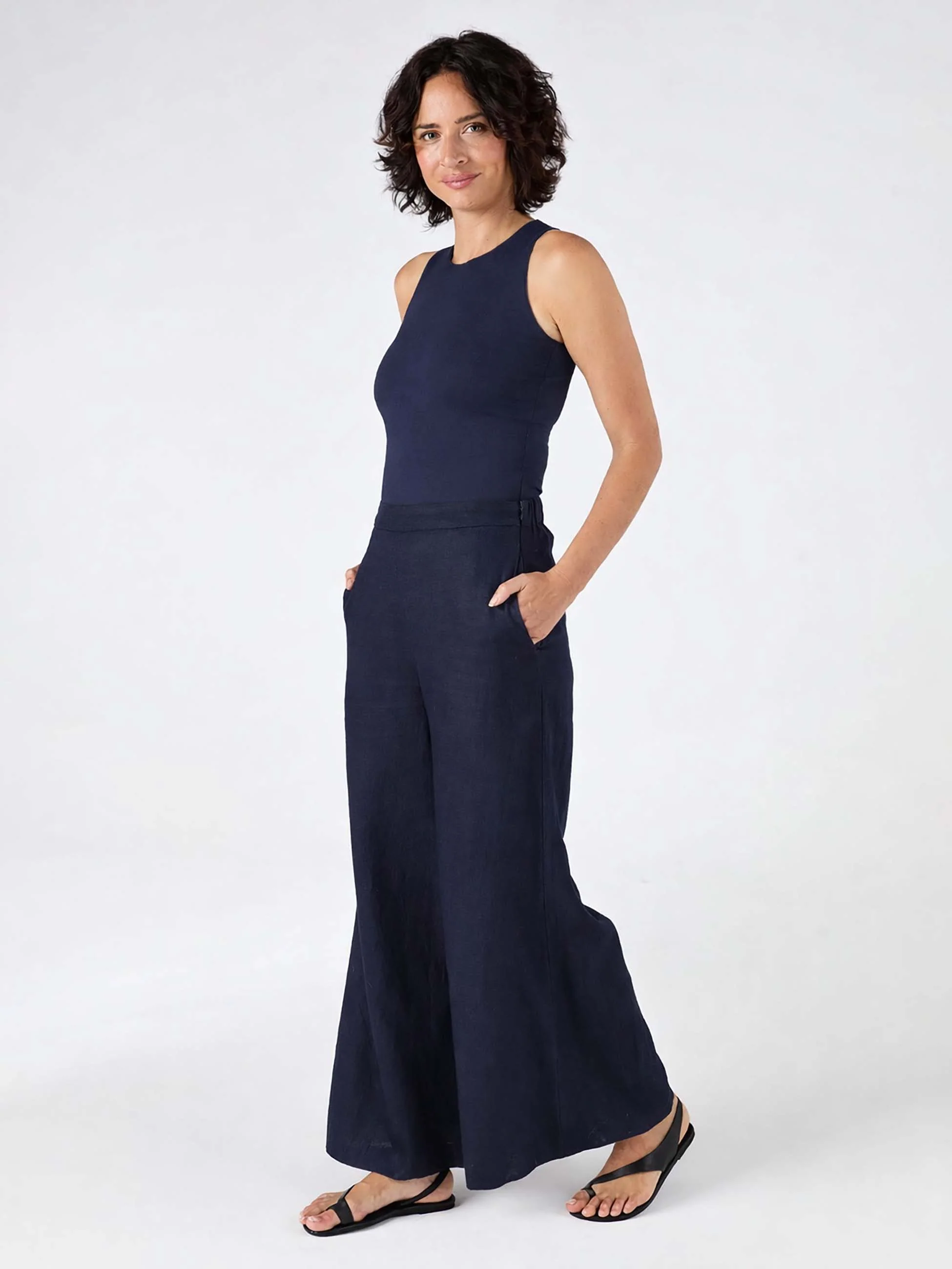 Laurel Linen Pant - Navy - Image 2