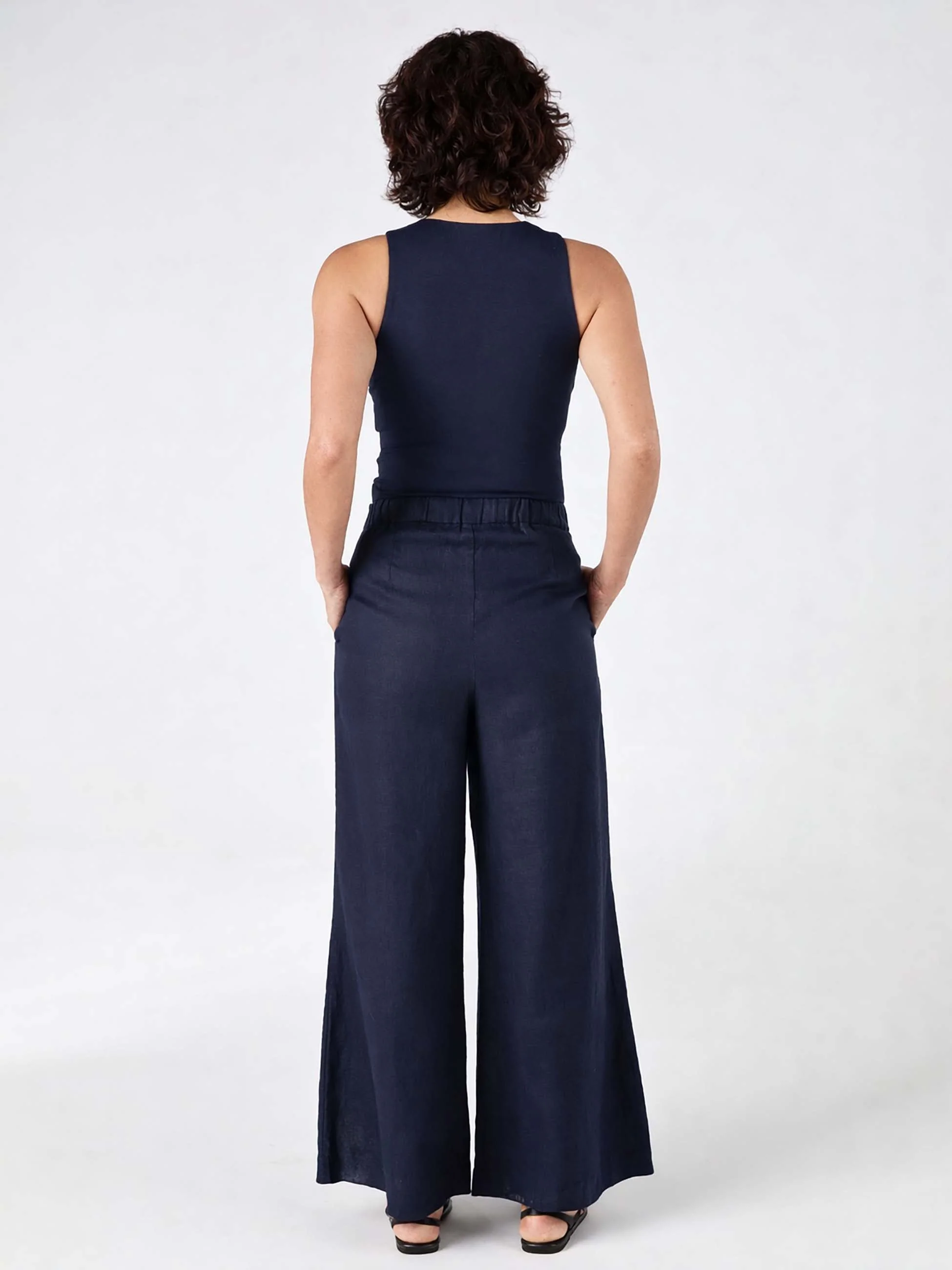 Laurel Linen Pant - Navy - Image 3