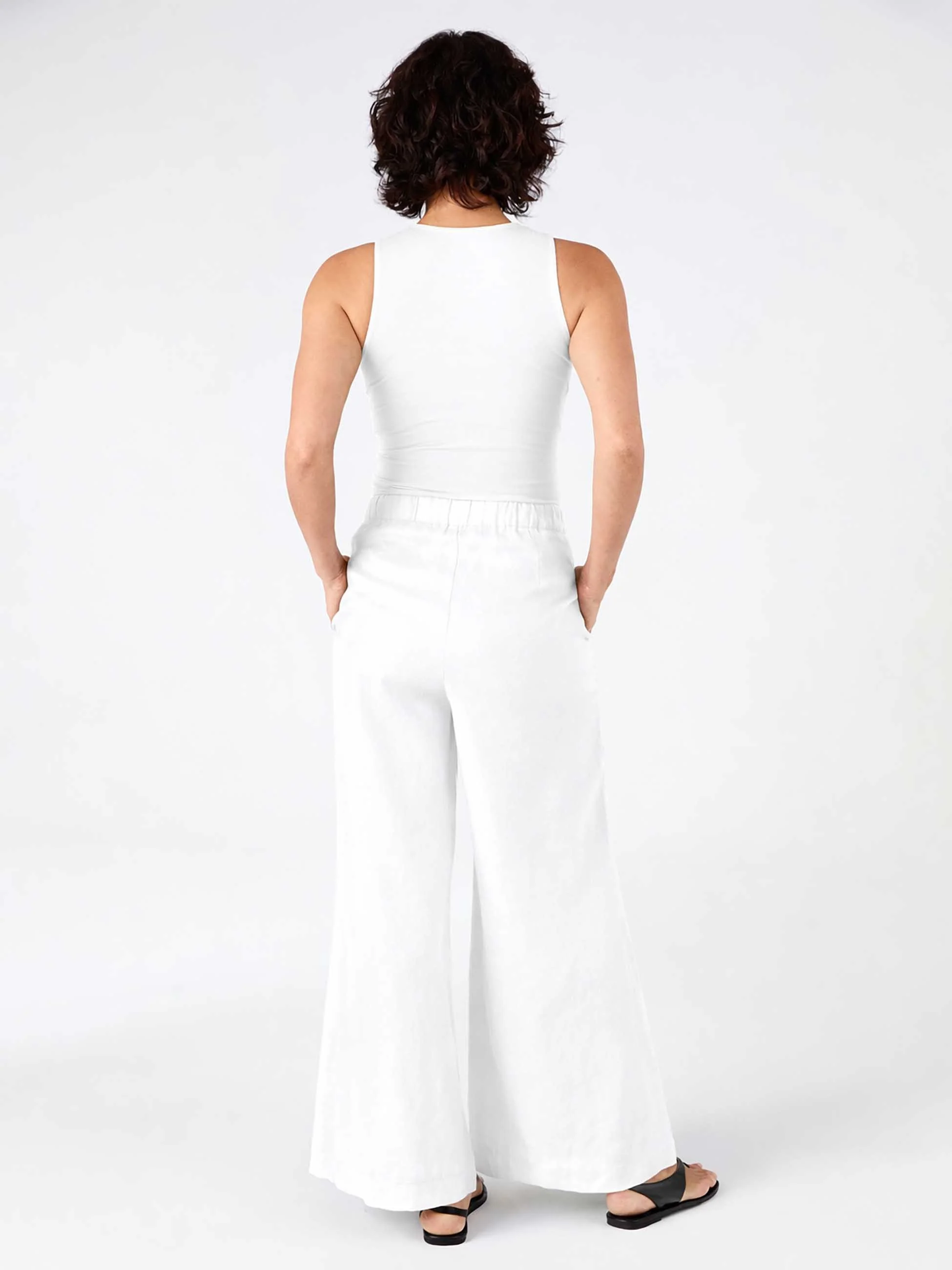 Laurel Linen Pant - White - Image 3