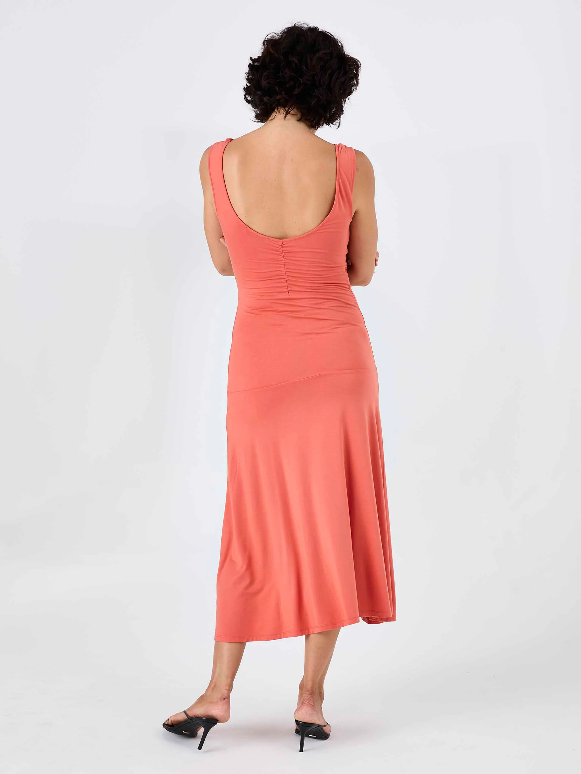 Maria Ruffle Dress - Burnt Sienna - Image 3
