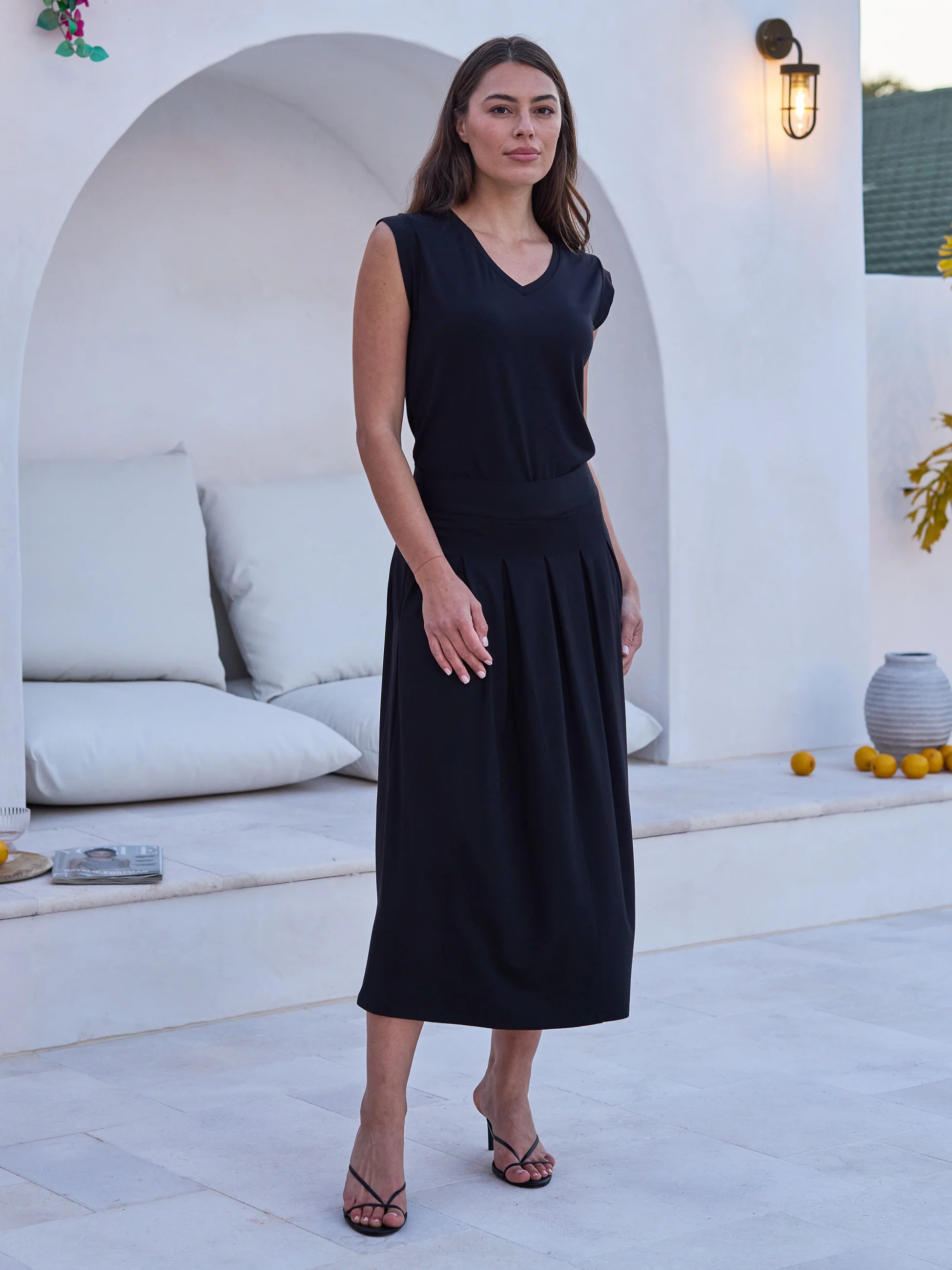 Pleat Skirt - Black - Image 6