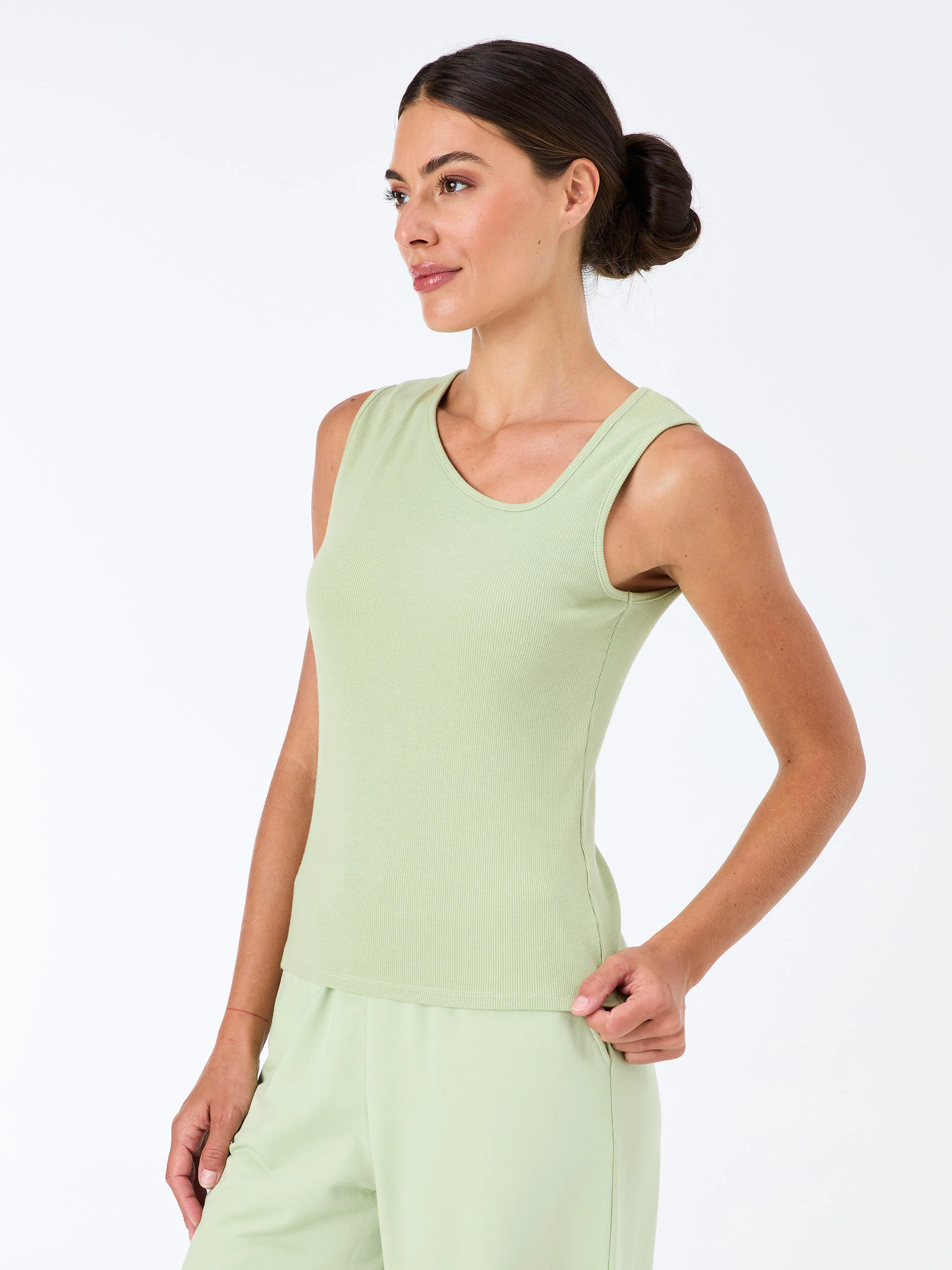 Riva Rib Tank - Matcha - Image 4