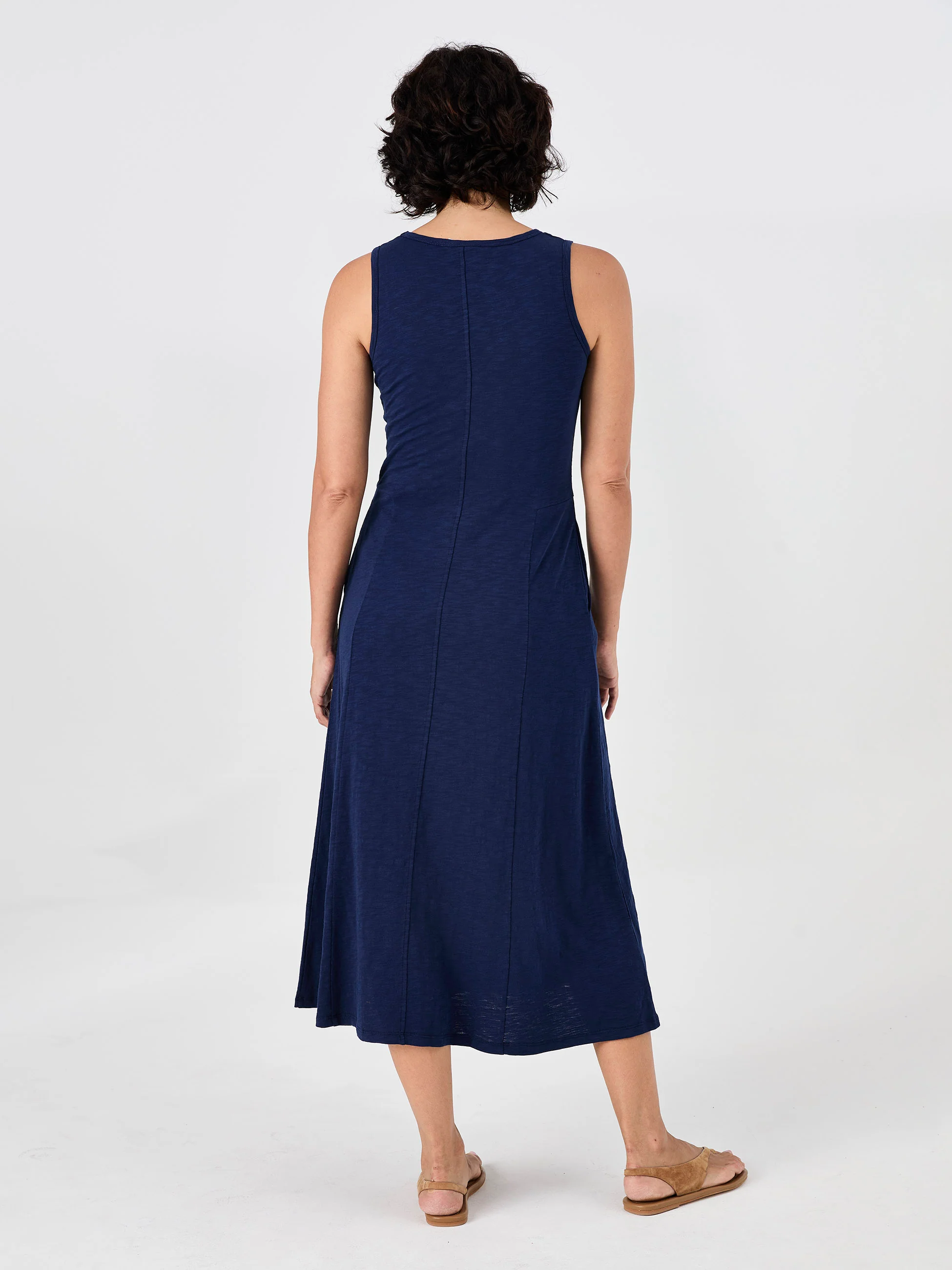 Textured Slub Dress - Midnight Blue - Image 2
