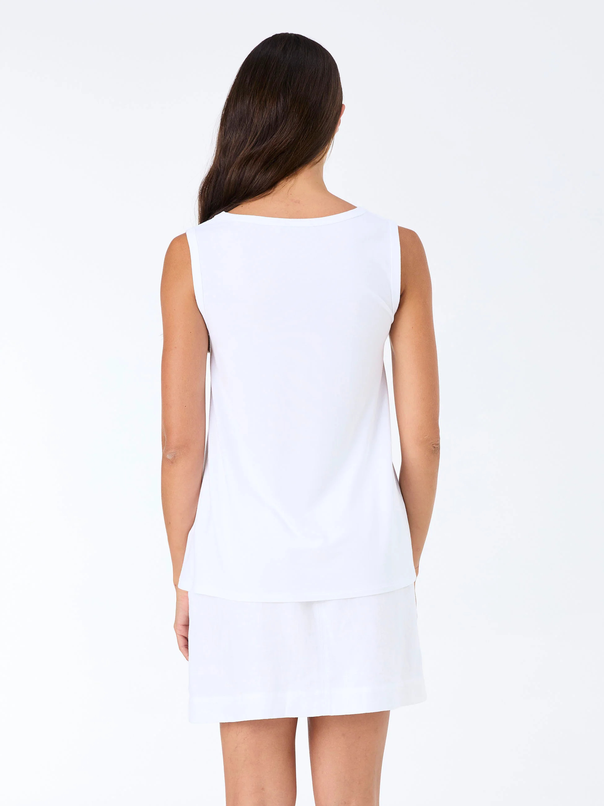 V Neck Swing Top - White - Image 4